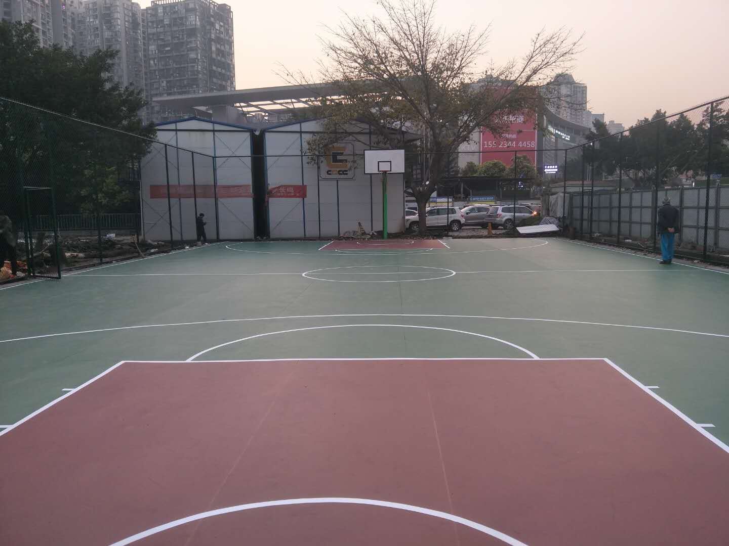 洋河體育場室外PVC地膠籃球場22